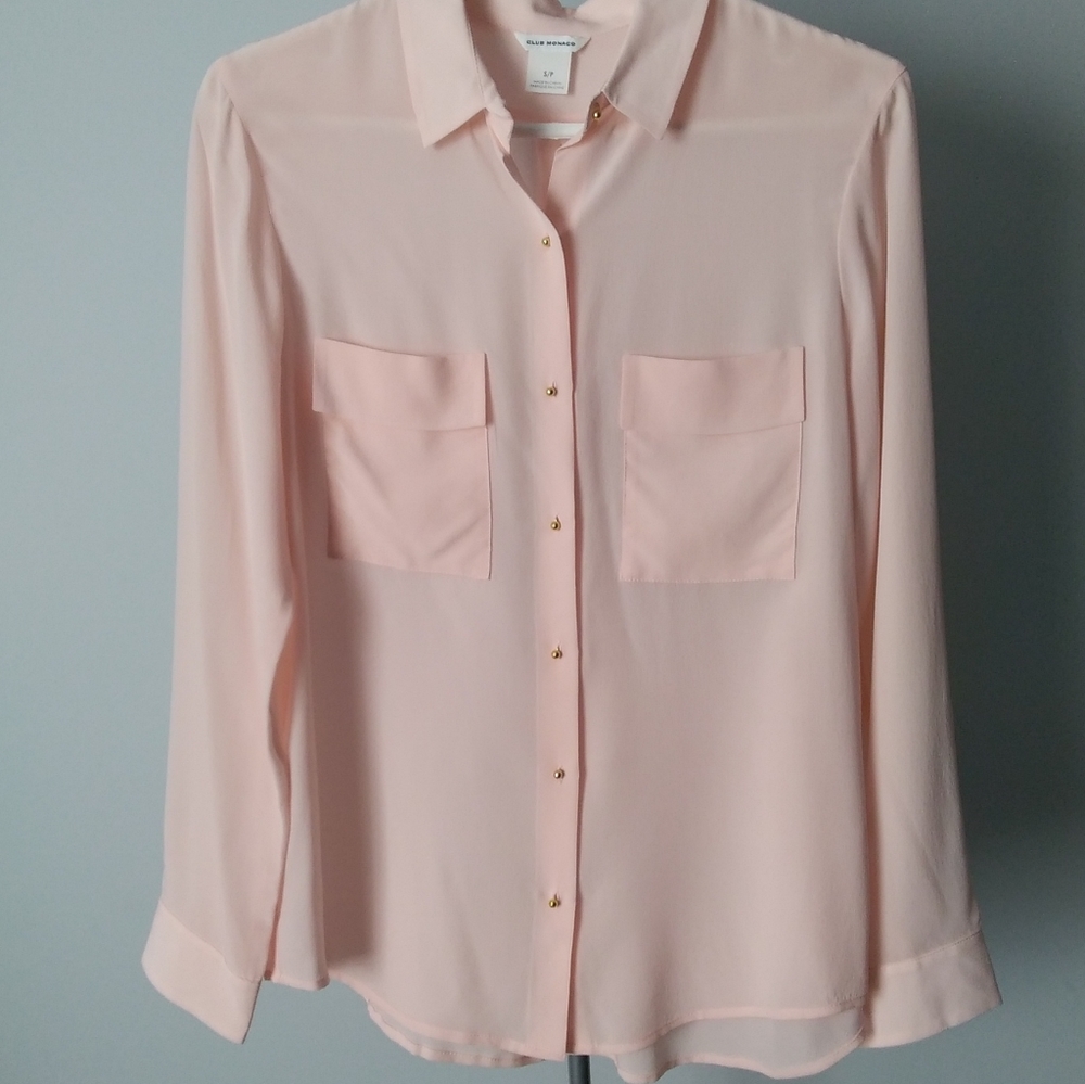 CLUB MONACO 💯%Silk Blouse - Picture 1 of 14